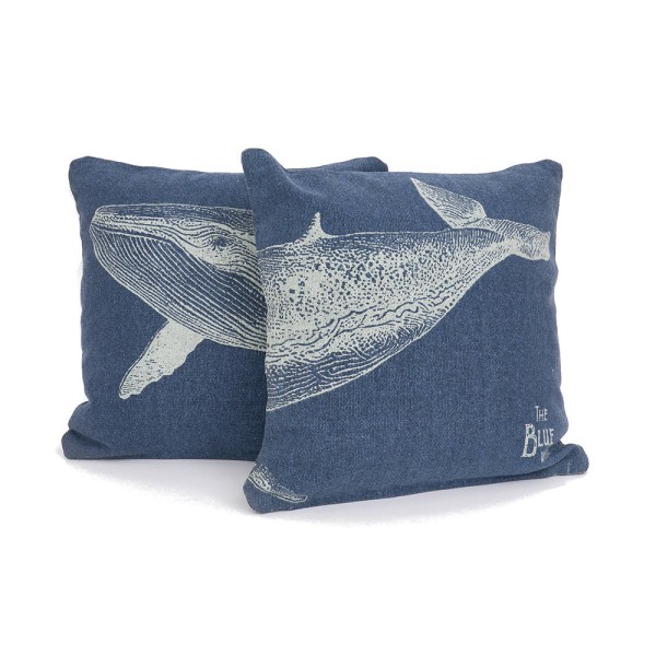 Lot de 2 coussins Baleine