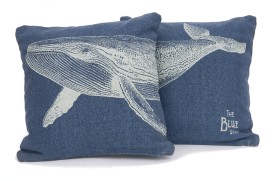 Lot de 2 coussins Baleine