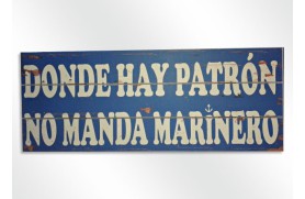 Plaque de bois "où il n'y a pas de modèle marin envoie"