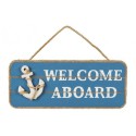 "Welcome Aboard" plaque de bois