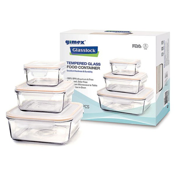 Set 6 tupperware verre