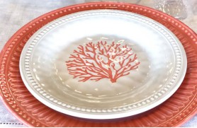 Assiette Plate Mélamine Coral - Harmony - Marine Business